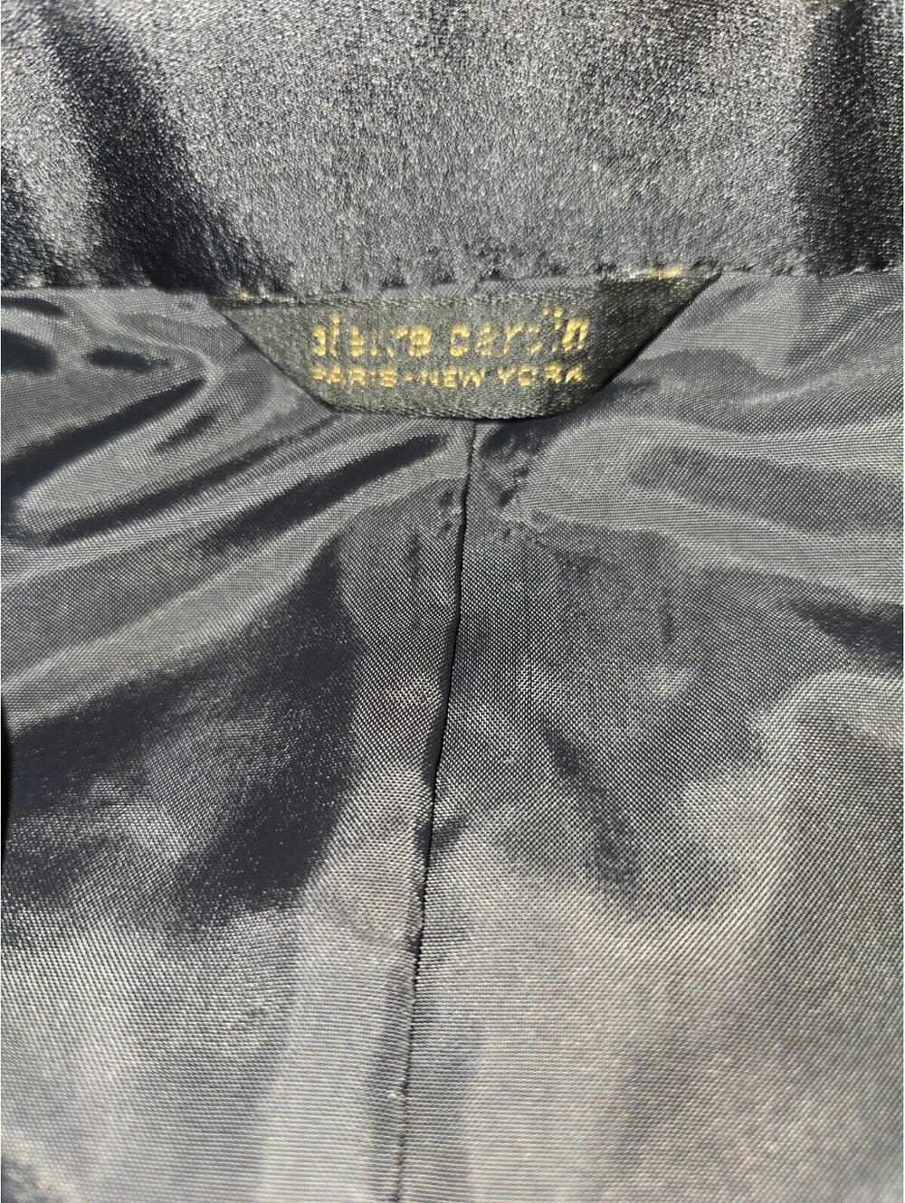 Pierre Cardin Tuxedo Jacket Wool Blend Satin Trim Chest 40 Vtg 90s